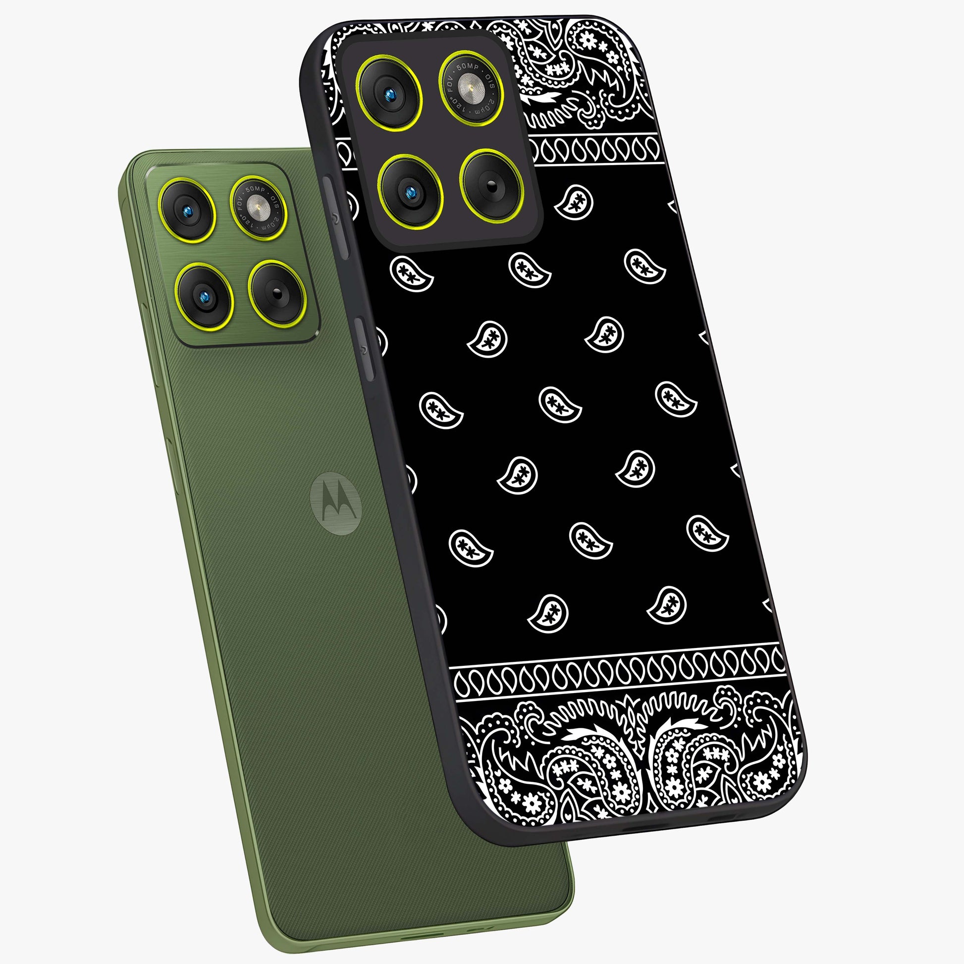 Retro Rebel Threads Glass Case displayed in angled mockup highlighting retro inspired graphic design with rebellious aesthetic.