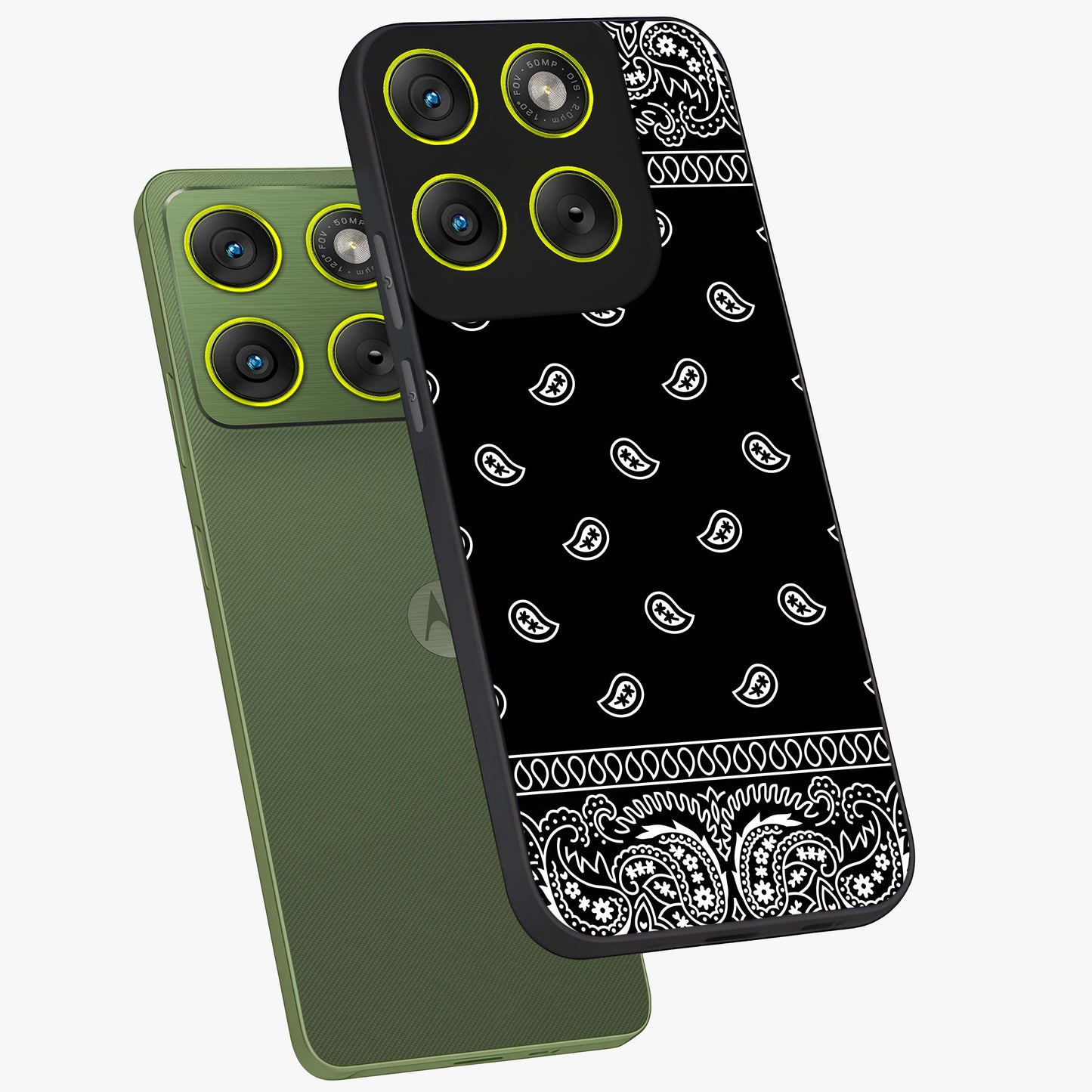 Retro Rebel Threads Glass Case displayed in angled mockup highlighting retro inspired graphic design with rebellious aesthetic.