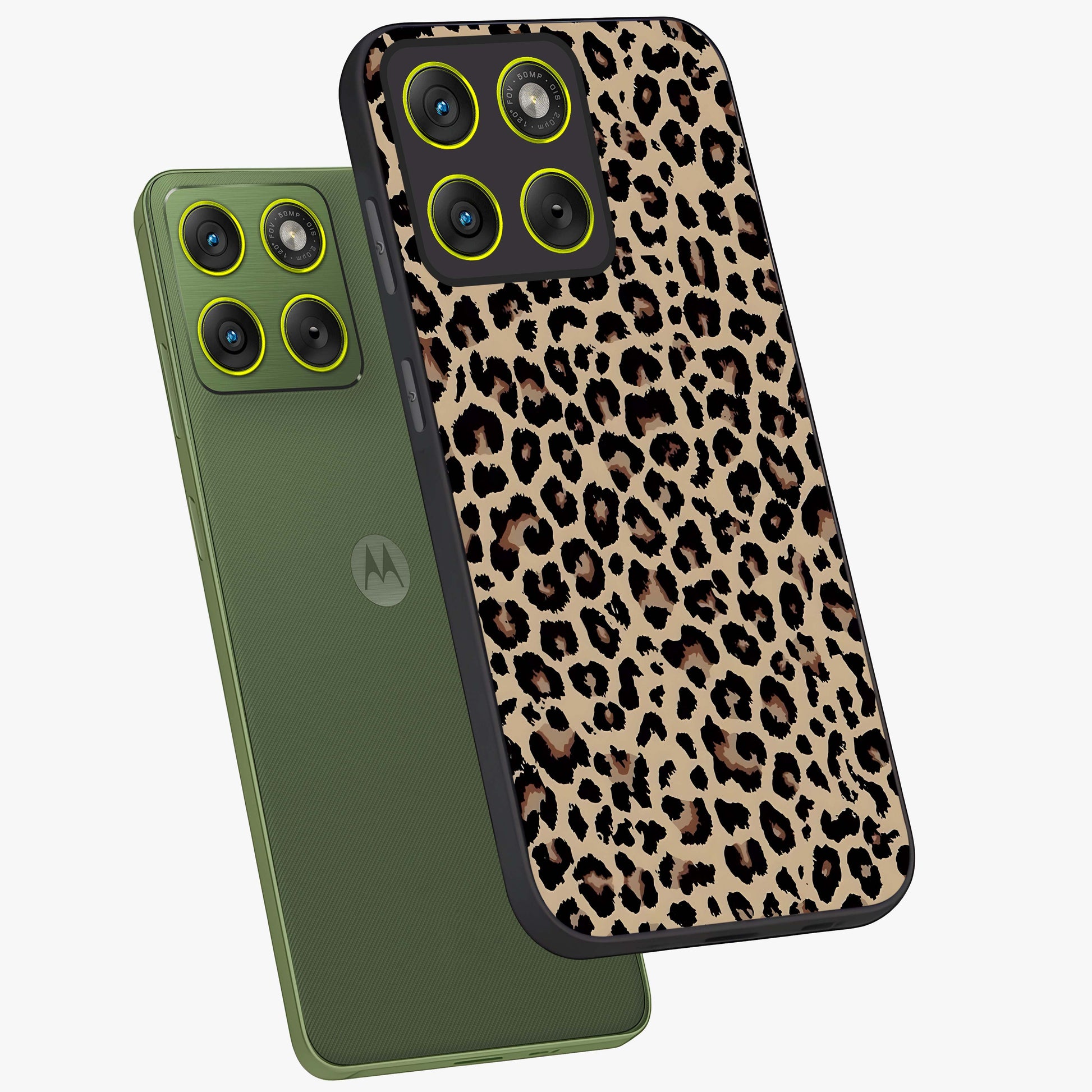 Savage Chic Pattern Glass Case displayed in angled mockup highlighting bold fashion inspired design with chic aesthetic.