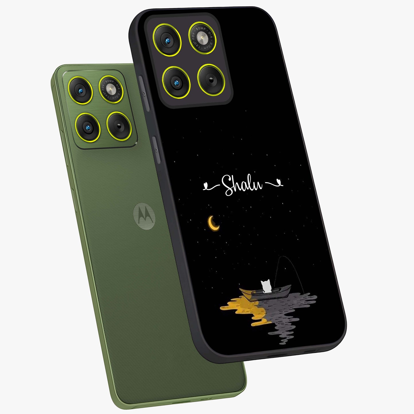 Silent Night Row Glass Case displayed in angled mockup highlighting peaceful evening design with dreamy night aesthetic.