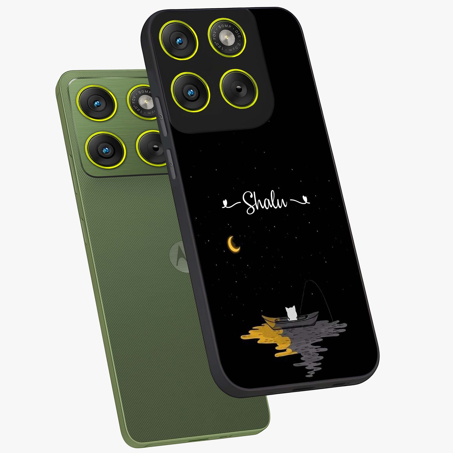 Silent Night Row Glass Case displayed in angled mockup highlighting peaceful evening design with dreamy night aesthetic.