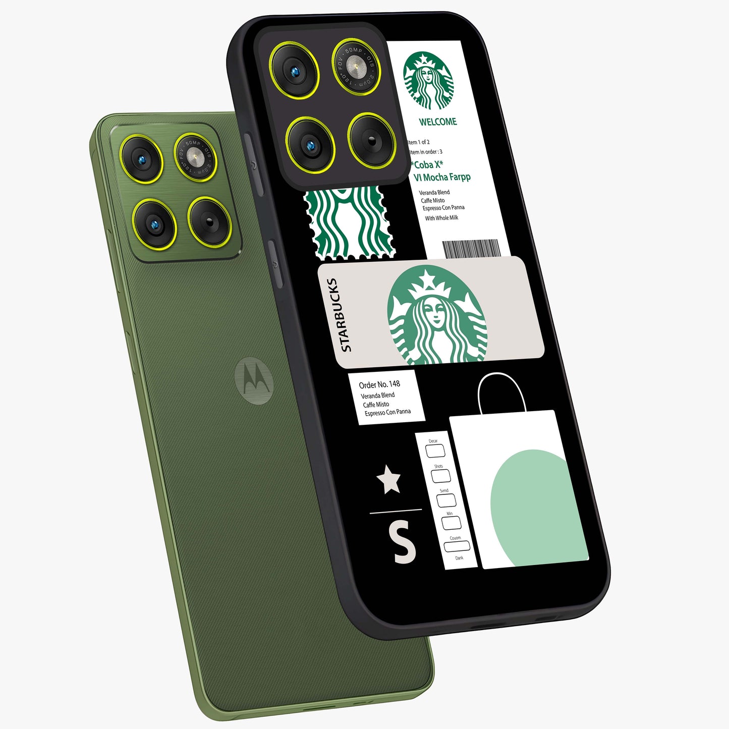 Starbucks Mocha Glass Case displayed in angled mockup highlighting stylish mocha themed design with cozy café aesthetic.