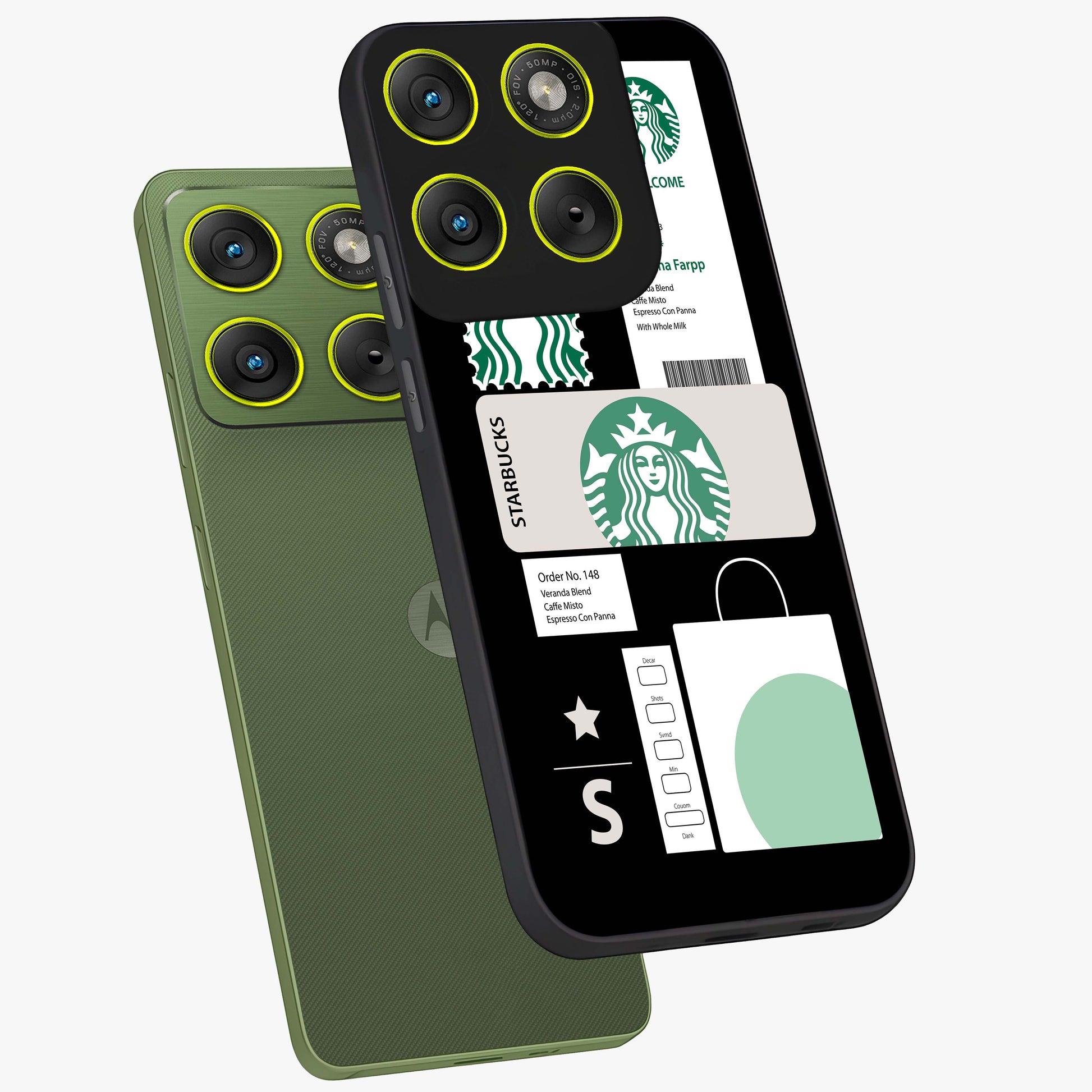 Starbucks Mocha Glass Case displayed in angled mockup highlighting stylish mocha themed design with cozy café aesthetic.