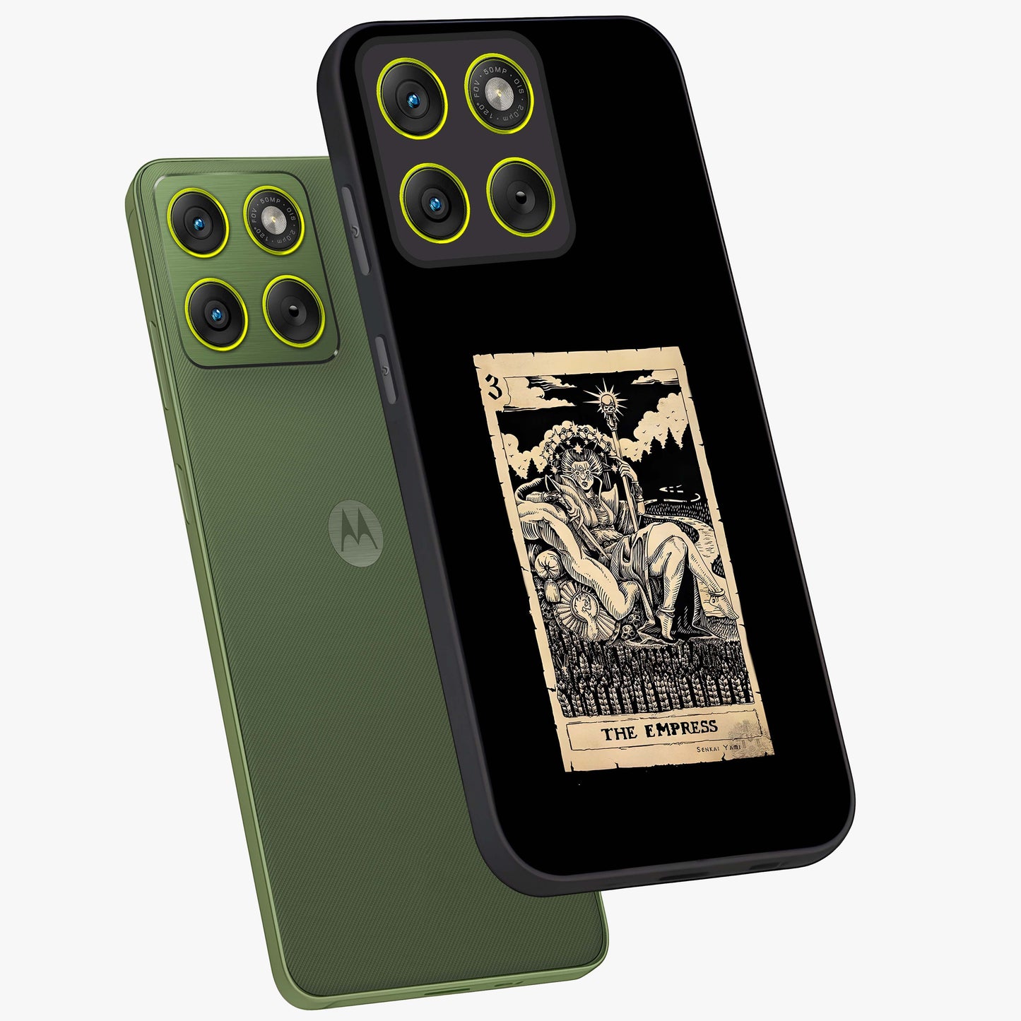 The Empress Glass Case displayed in angled mockup highlighting elegant royal design with majestic aesthetic style.