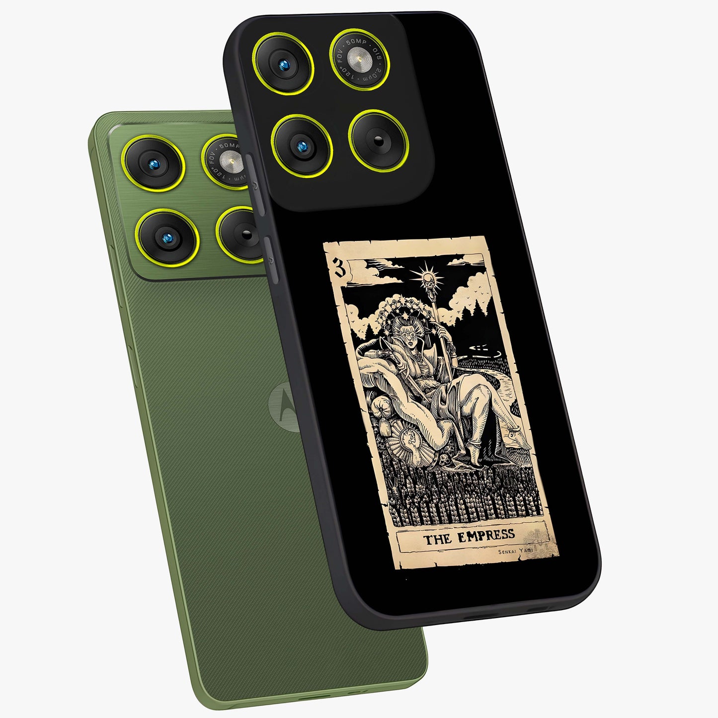 The Empress Glass Case displayed in angled mockup highlighting elegant royal design with majestic aesthetic style.