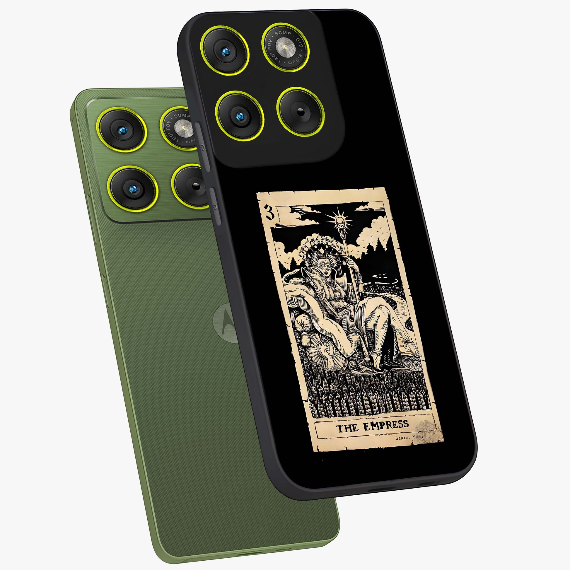 The Empress Glass Case displayed in angled mockup highlighting elegant royal design with majestic aesthetic style.