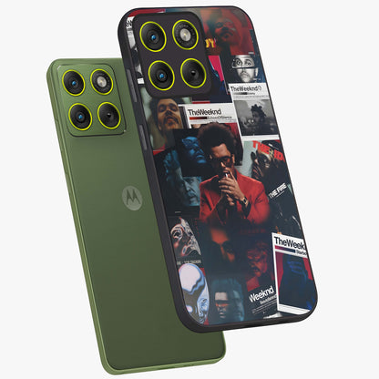 The Weeknd Glass Case displayed in angled mockup highlighting stylish pop culture inspired design with modern aesthetic.