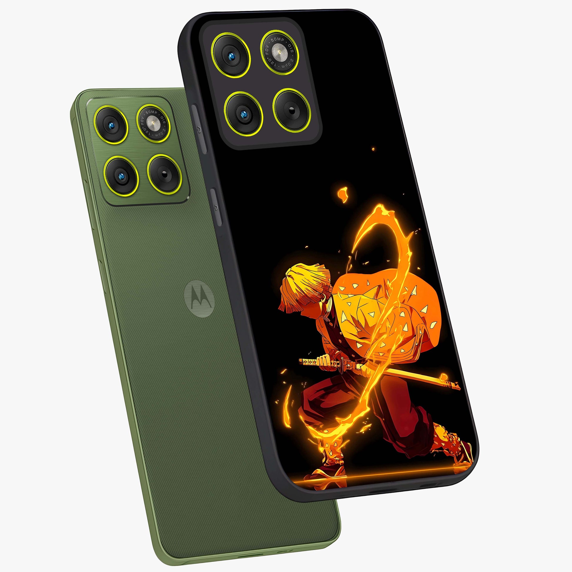 Thunder Flame Execution Glass Case displayed in angled mockup highlighting dramatic fire themed design with intense fantasy aesthetic.