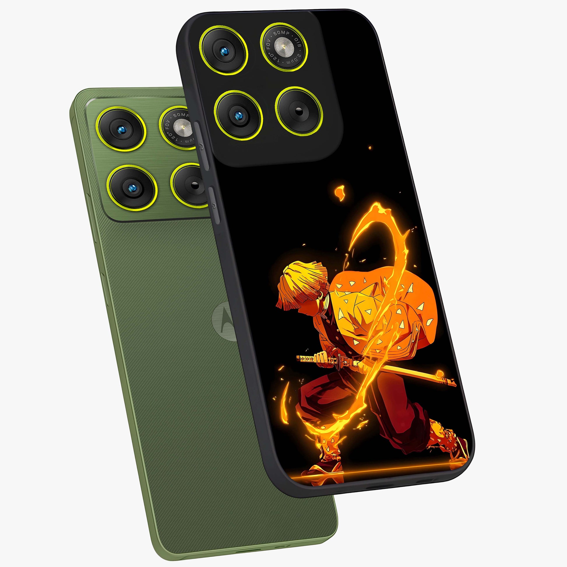 Thunder Flame Execution Glass Case displayed in angled mockup highlighting dramatic fire themed design with intense fantasy aesthetic.