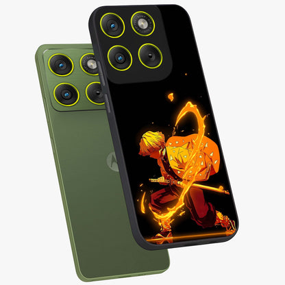 Thunder Flame Execution Glass Case displayed in angled mockup highlighting dramatic fire themed design with intense fantasy aesthetic.