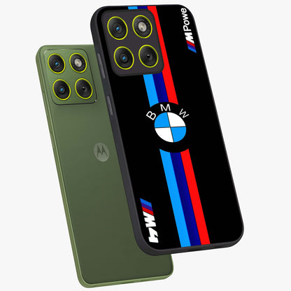 Turbo BMW Beast Glass Case displayed in angled mockup highlighting sleek racing car design with bold automotive aesthetic.