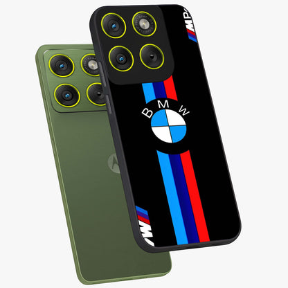 Turbo BMW Beast Glass Case displayed in angled mockup highlighting sleek racing car design with bold automotive aesthetic.
