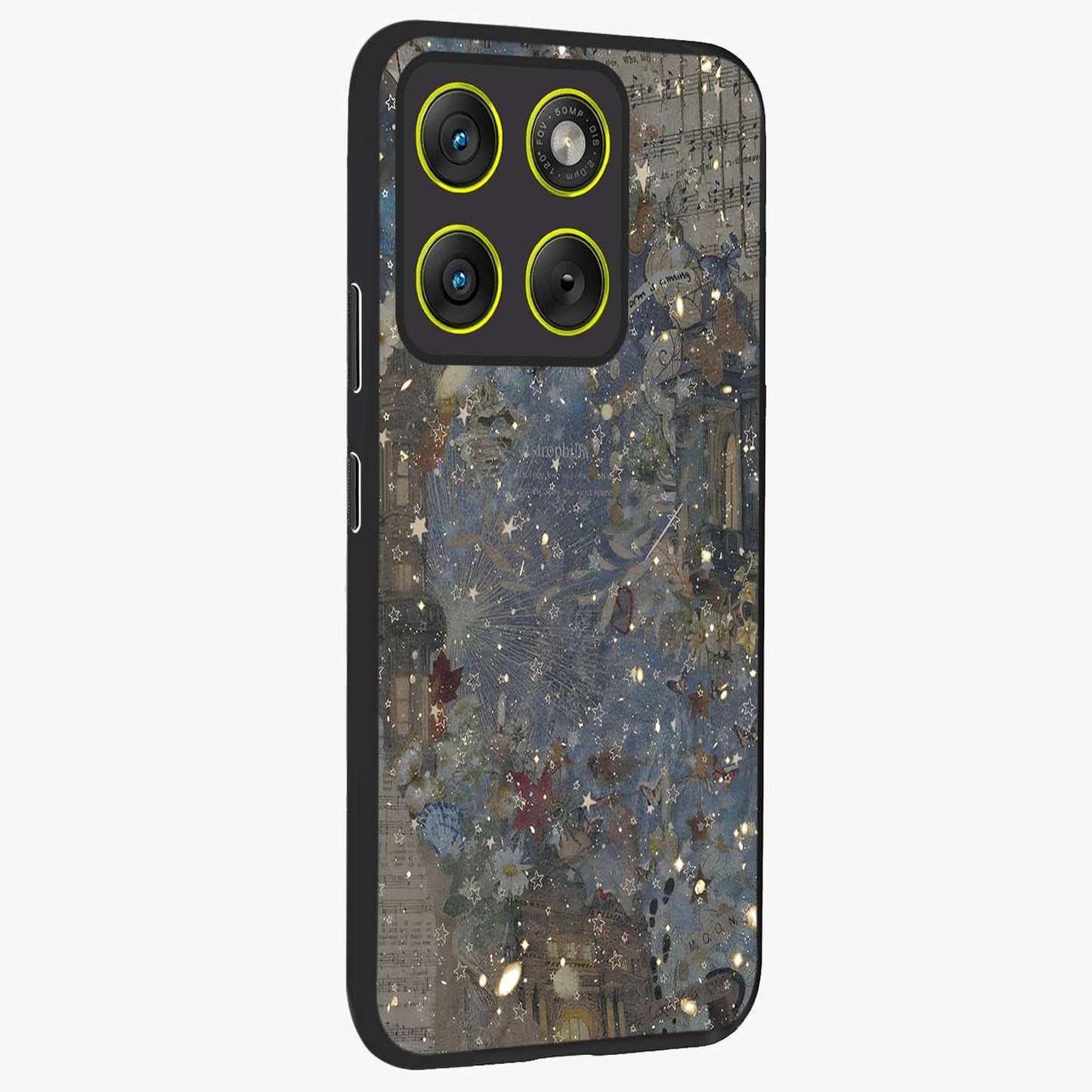 Aesthetic Astrolophia Glass Case upright view showcasing soft aesthetic theme with stylish modern look.