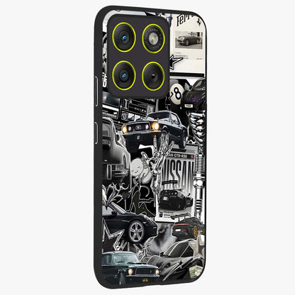 Aesthetic Dark Love Glass Case upright view showcasing dramatic romantic artwork with modern aesthetic style.