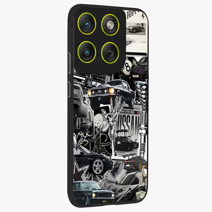 Aesthetic Dark Love Glass Case upright view showcasing dramatic romantic artwork with modern aesthetic style.