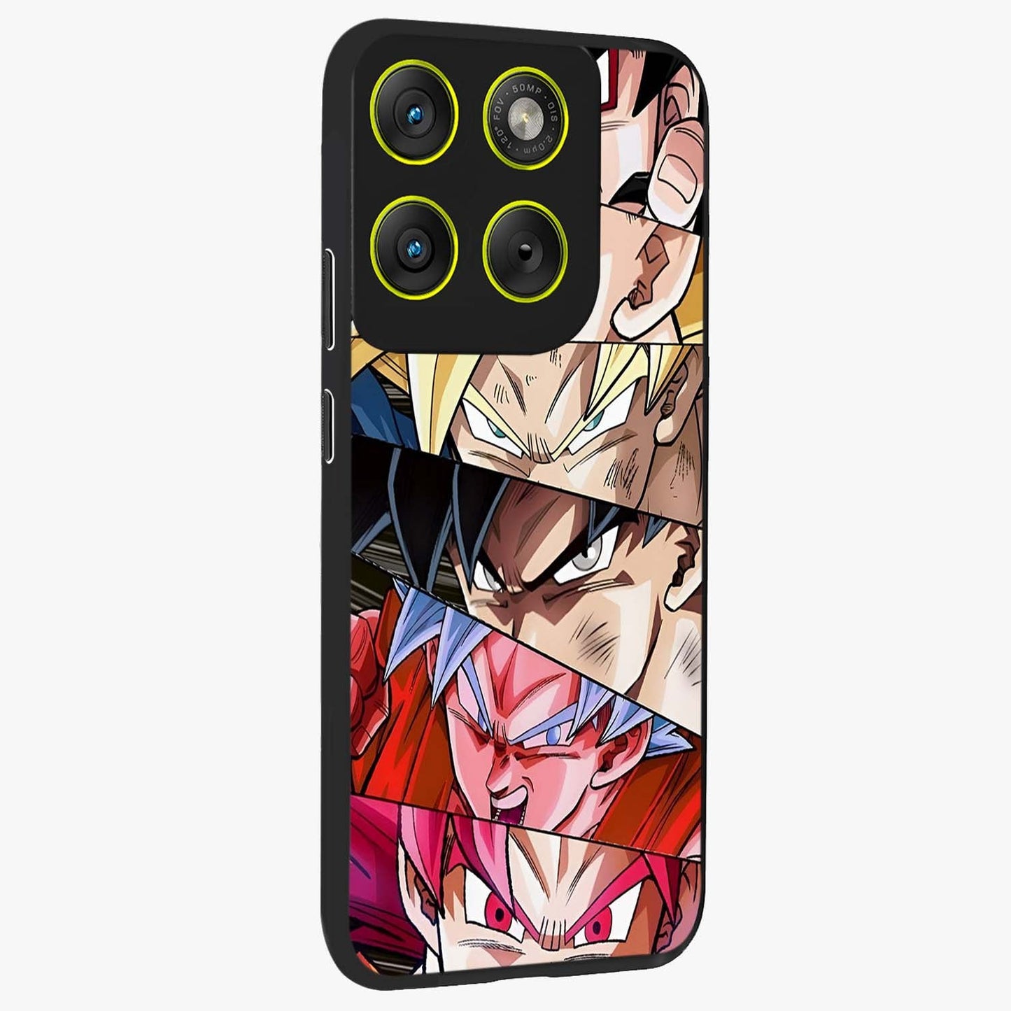 Anime Character Glass Case upright view showcasing expressive anime artwork with bold graphic style.
