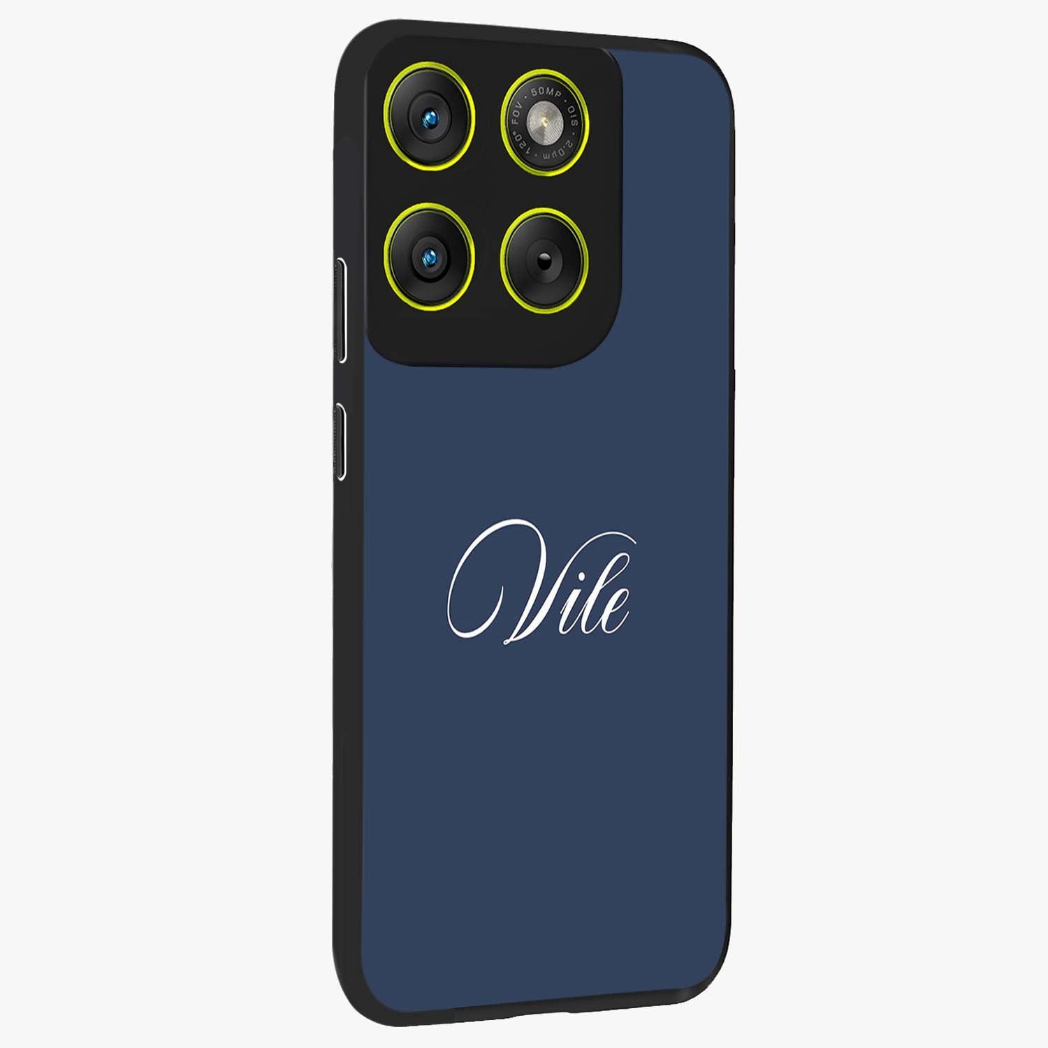 Blue Vintage Floral Pattern Glass Case displayed in angled mockup highlighting classic blue floral pattern and retro aesthetic design.