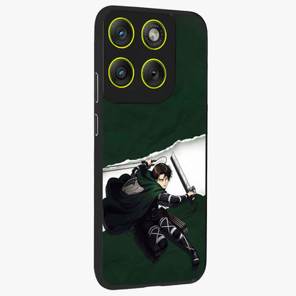 Emerald War Vanguard Glass Case upright view showcasing dramatic warrior artwork with bold fantasy theme.