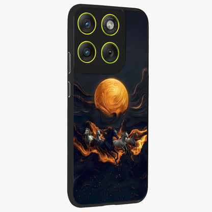 Golden Royal Heritage Glass Case upright view showcasing elegant royal artwork with classic heritage theme.
