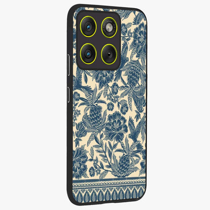 Heirloom Wild Bloom Glass Case upright view showcasing delicate wildflower artwork with timeless floral theme.
