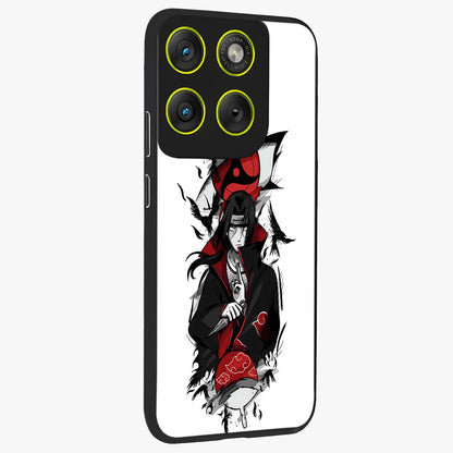 Itachi Limited Edition Naruto Anime Glass Case upright view showcasing intense anime artwork with powerful character theme.