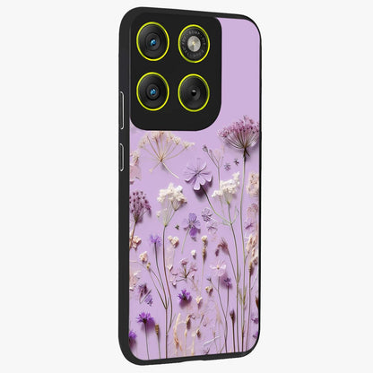 Lavender Blossom Dream Glass Case upright view showcasing delicate lavender blossom artwork with peaceful floral theme.
