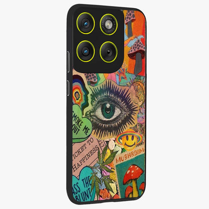 Mystic Eye Wonderland Glass Case upright view showcasing symbolic eye artwork with mysterious fantasy theme.