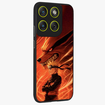 Nine Tails Legacy Glass Case upright view showcasing dramatic nine-tails artwork with intense anime themed design.