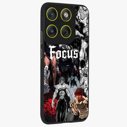 Relentless Power Focus Glass Case upright view showcasing strong inspirational artwork with powerful focus theme.
