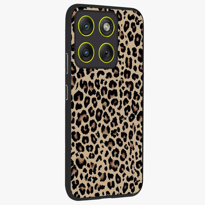 Savage Chic Pattern Glass Case upright view showcasing trendy decorative artwork with edgy fashion theme.