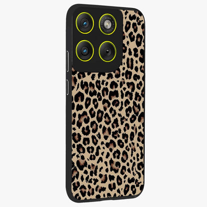 Savage Chic Pattern Glass Case upright view showcasing trendy decorative artwork with edgy fashion theme.