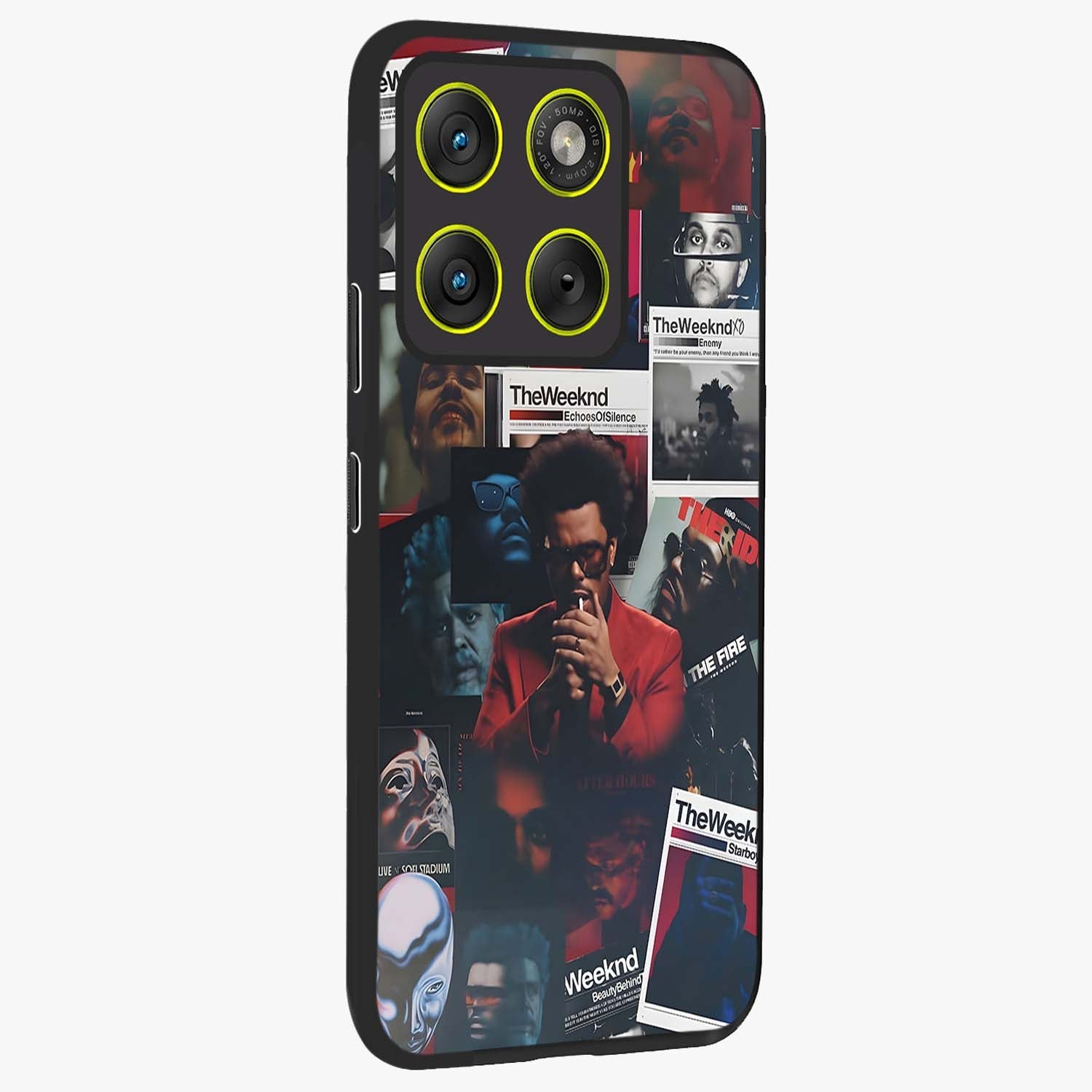 The Weeknd Glass Case upright view showcasing bold music themed artwork with contemporary artistic style.
