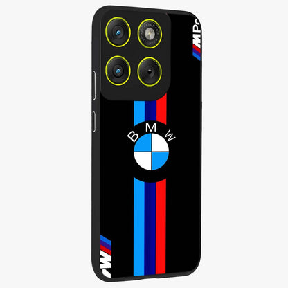 Turbo BMW Beast Glass Case upright view showcasing powerful car artwork with modern motorsport theme.