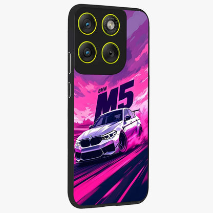 Velocity Drift Pulse Glass Case upright view showcasing powerful racing artwork with energetic motorsport theme.