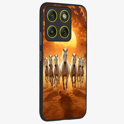 Wild Sunset Majesty Glass Case upright view showcasing dramatic sunset artwork with bold nature theme.