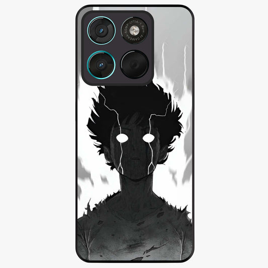 Awakened Inner Rage Glass Case showing flat back view with intense artistic artwork and glossy glass finish.