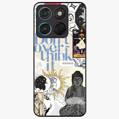 Ethereal Thoughts Glass Case showing flat back view with dreamy artistic artwork and glossy glass finish.