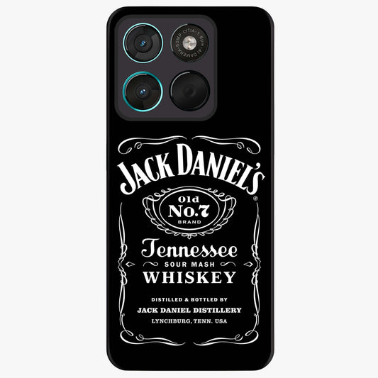 Vintage Whiskey Heritage Glass Case showing flat back view with classic whiskey inspired artwork and glossy glass finish.