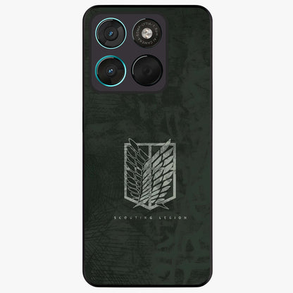Wings Of Freedom Glass Case showing flat back view with symbolic wings artwork and glossy glass finish.