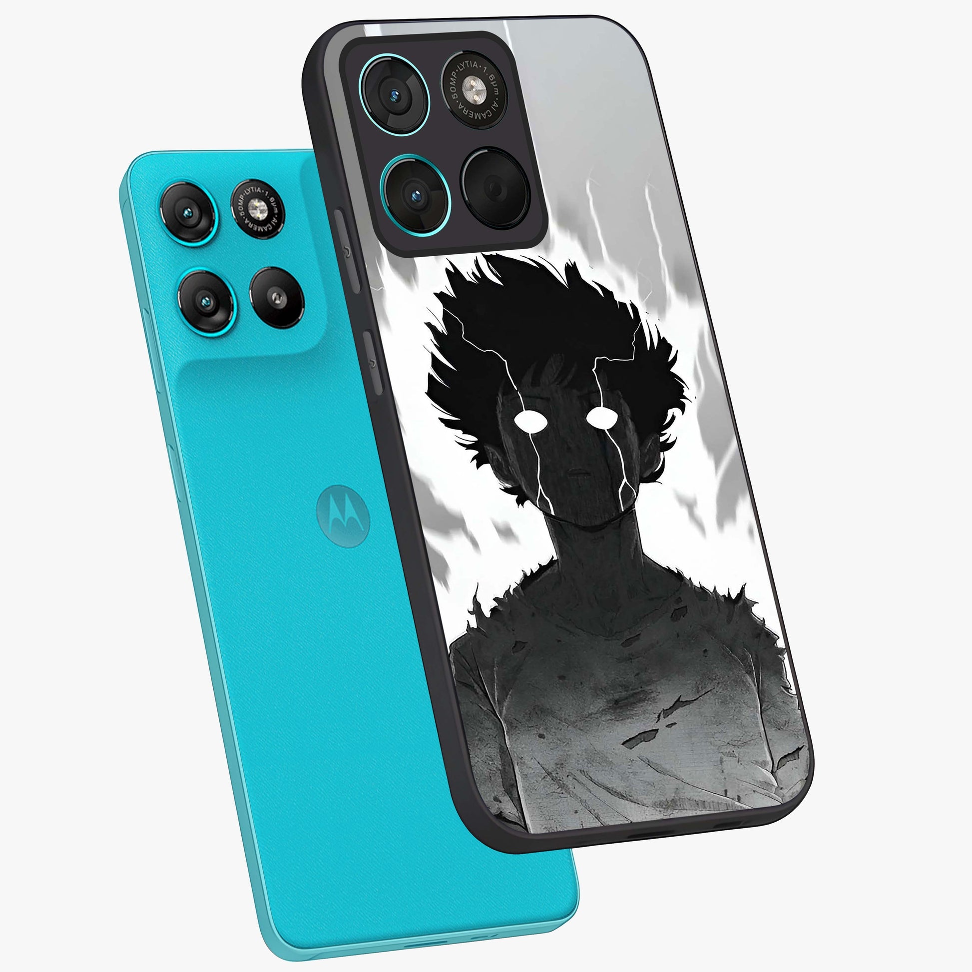 Awakened Inner Rage Glass Case displayed in angled mockup highlighting powerful graphic design and bold artistic theme.