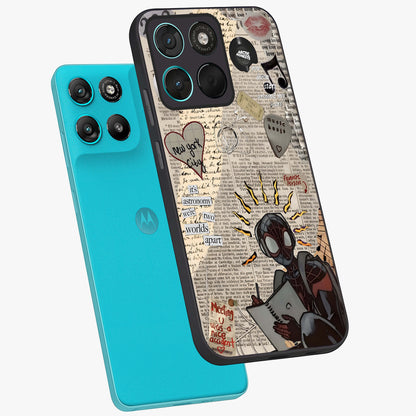 City Dream Sketch Glass Case displayed in angled mockup highlighting minimal city illustration with aesthetic sketch style.