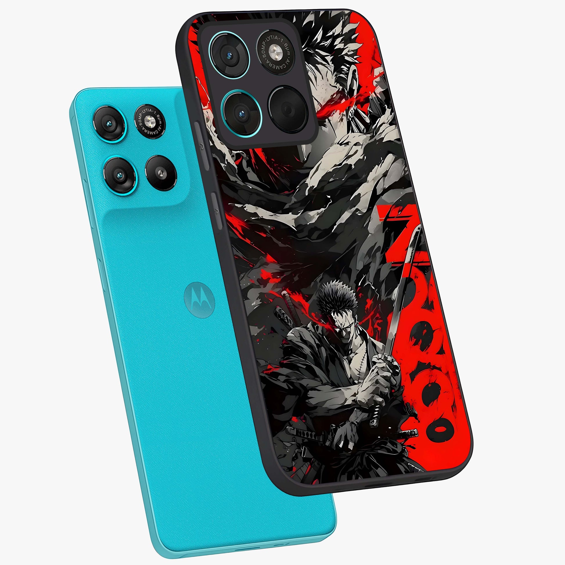 Demon Sword Resolve Glass Case displayed in angled mockup highlighting powerful demon sword illustration with dark fantasy aesthetic.