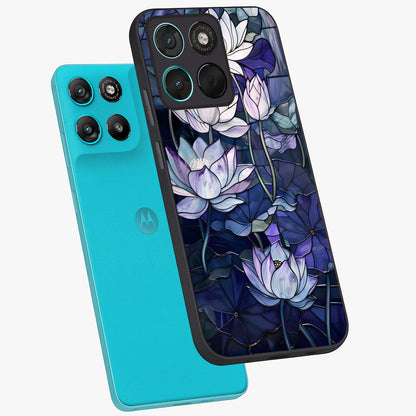 Gloss Petal Rush Glass Case displayed in angled mockup highlighting vibrant petal design with elegant floral aesthetic.