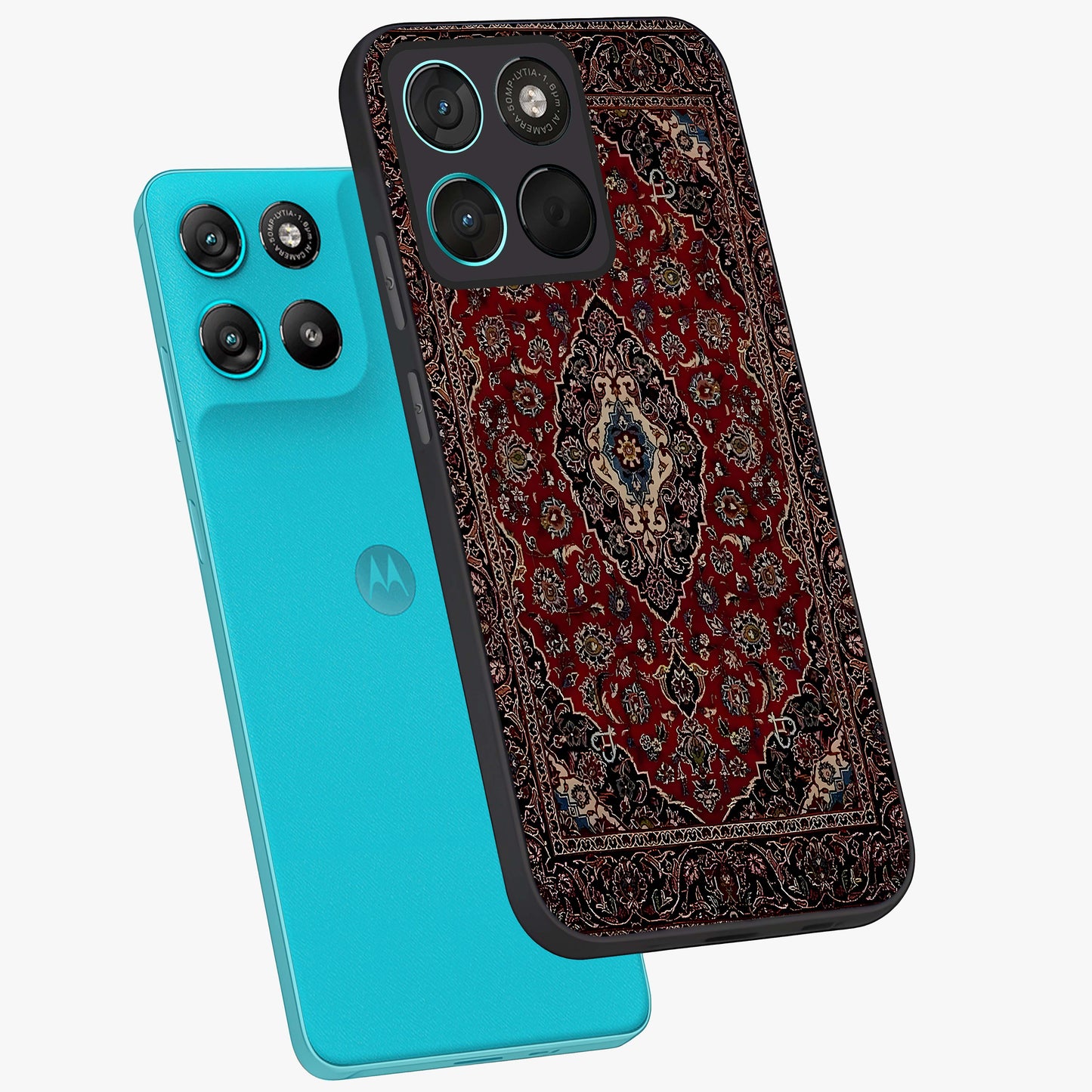 Heritage Carpet Royale Glass Case displayed in angled mockup highlighting intricate royal carpet design with heritage aesthetic.
