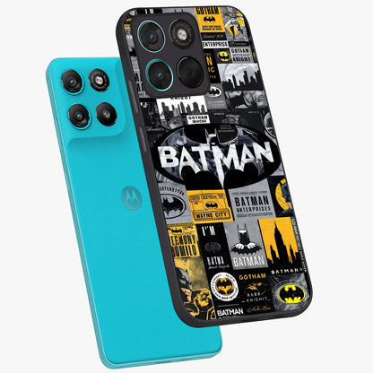 Knight Gotham Rise Glass Case displayed in angled mockup highlighting powerful knight silhouette design with dramatic aesthetic.