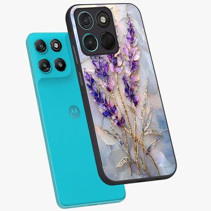 Lavender Dream Glow Glass Case displayed in angled mockup highlighting dreamy purple glow design with soft artistic style.