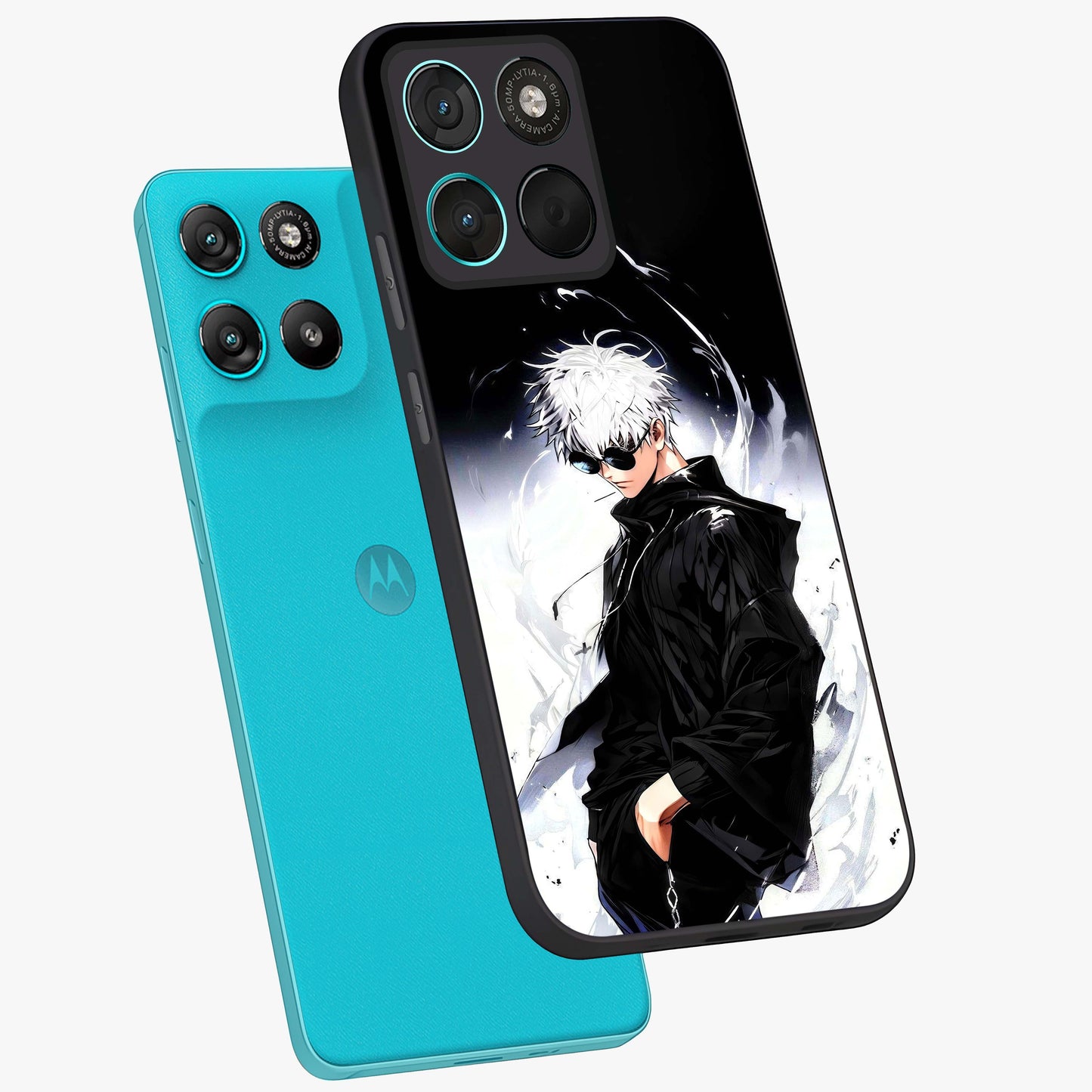 Limitless Shadow King Glass Case displayed in angled mockup highlighting dramatic dark hero design with intense aesthetic.