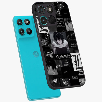 Midnight Chaos Mind Glass Case displayed in angled mockup highlighting chaotic artistic design with dramatic midnight aesthetic.