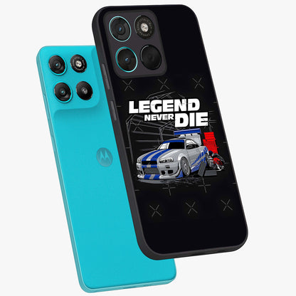 Midnight Racing Legacy Glass Case displayed in angled mockup highlighting dynamic automotive design with bold midnight aesthetic.