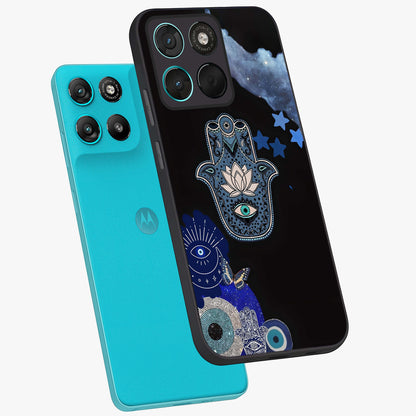 Mystic Hand Aura Glass Case displayed in angled mockup highlighting magical aura design with spiritual aesthetic style.